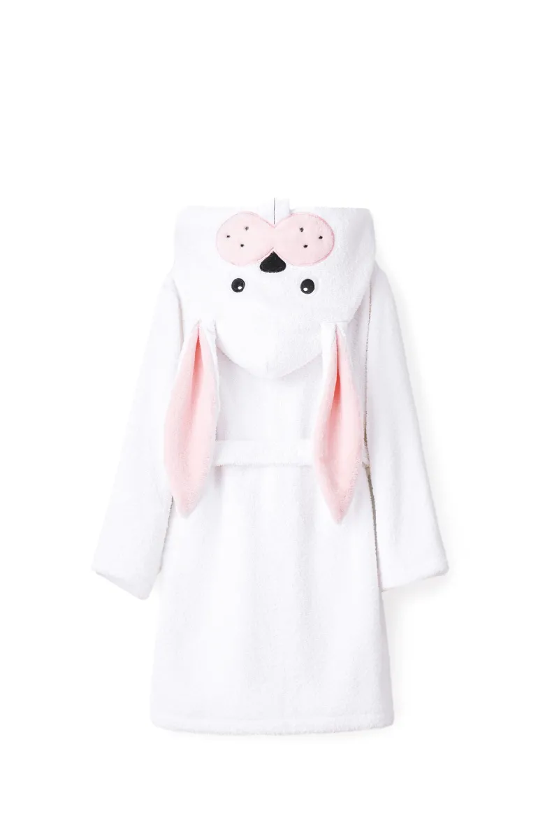 Халат дитячий Bunny, бавовняний, білий_4