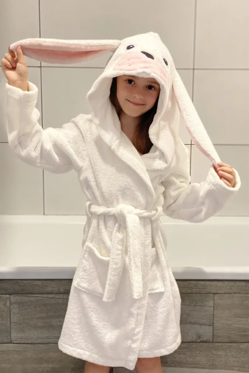 Халат дитячий Bunny, бавовняний, білий_8