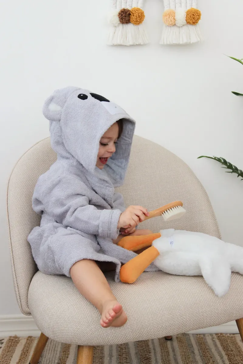 Халат дитячий Koala, бавовняний, сірий_6