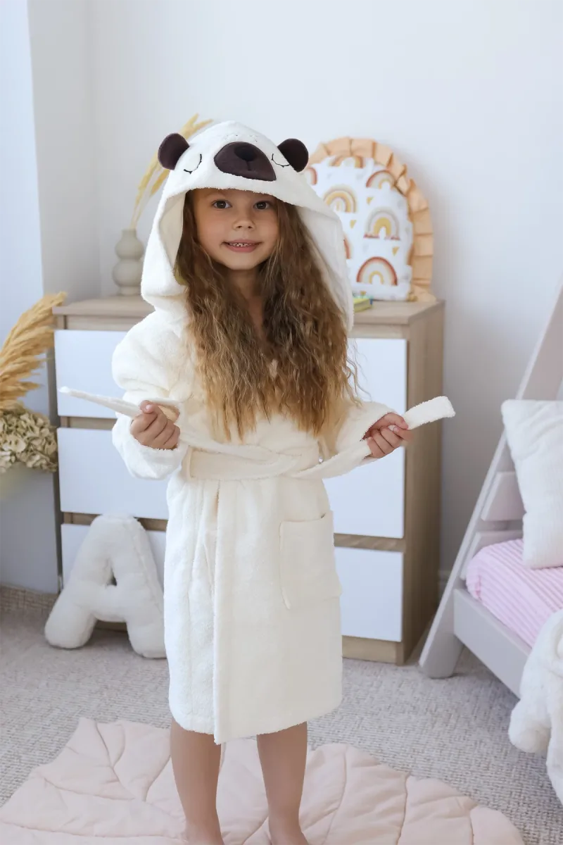 Халат дитячий White bear, бавовняний, білий_5