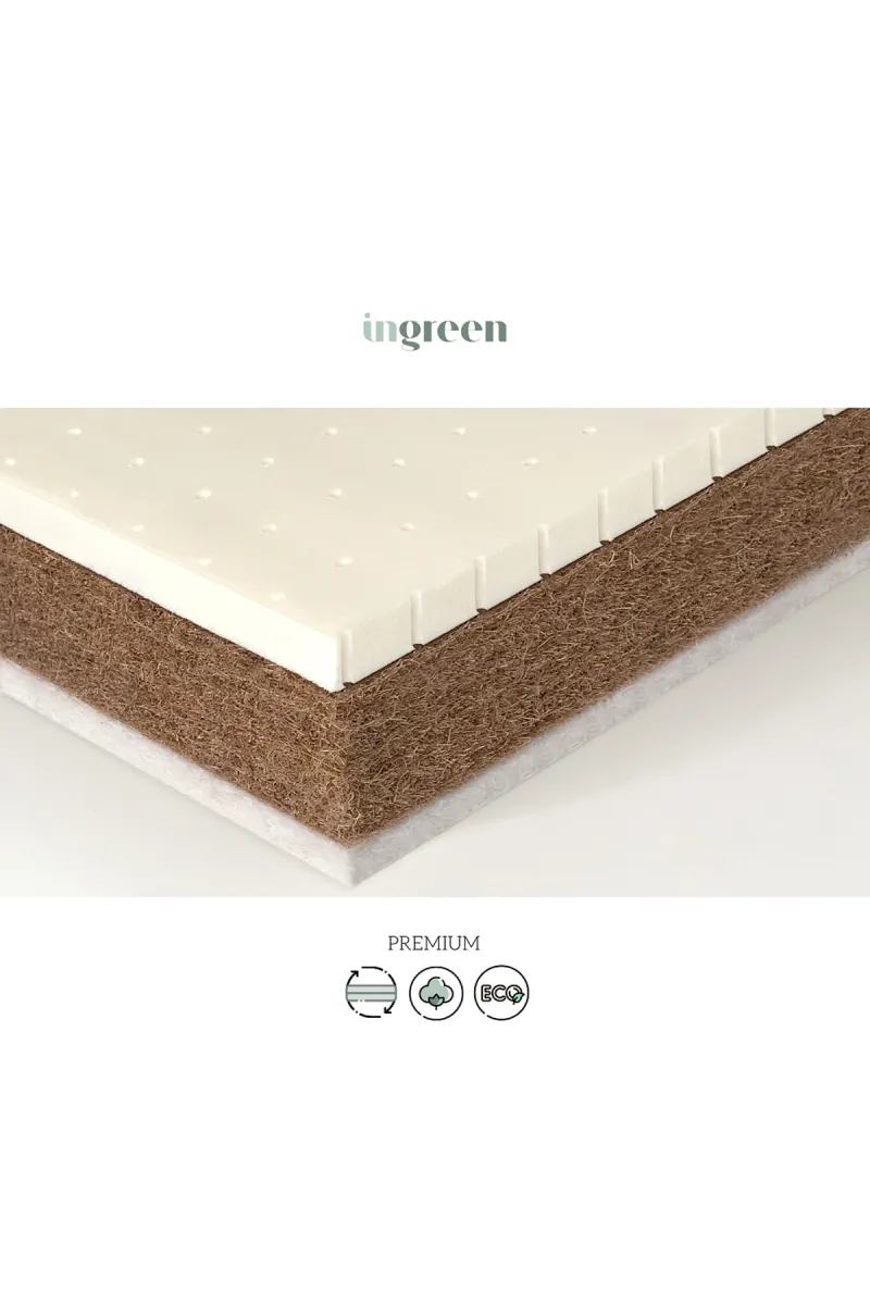 Детский матрас Coconut Latex Cotton, кокос-латекс-хлопок, белый_3
