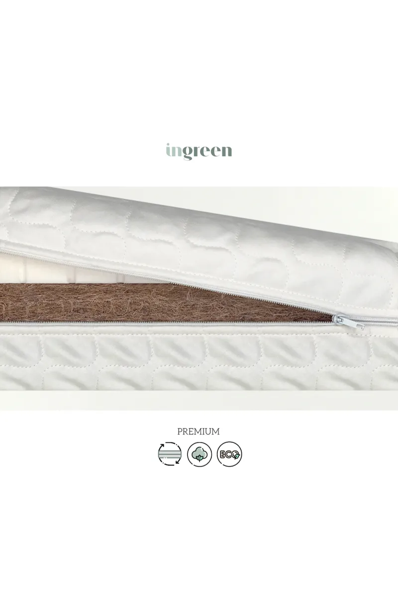 Детский матрас Coconut Latex Cotton, кокос-латекс-хлопок, белый_5