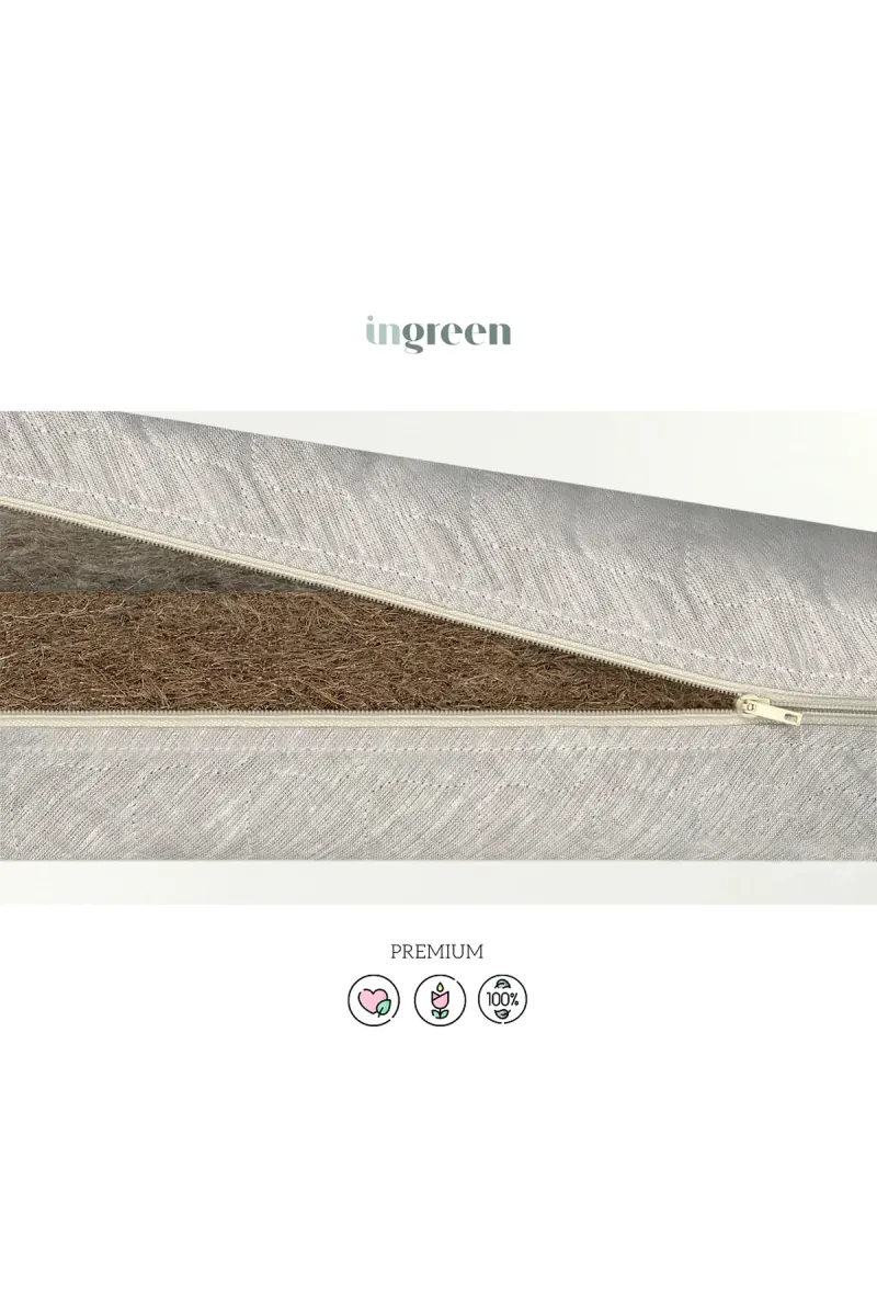 Матрац дитячий Coconut Linen, кокос-льон, натуральний_5