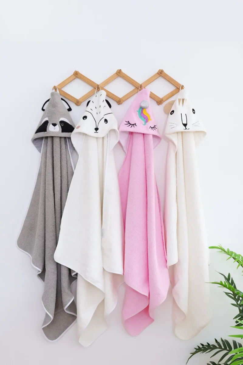 Детское полотенце Little unicorn, хлопковое, розовое_2