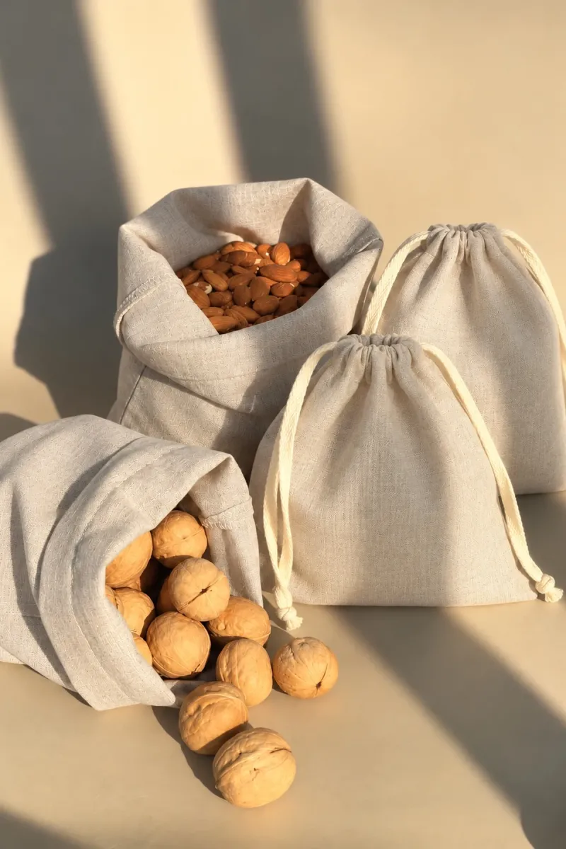 Конопляный мешочек для хранения хлеба и круп, Grana, 100% конопля, натуральный