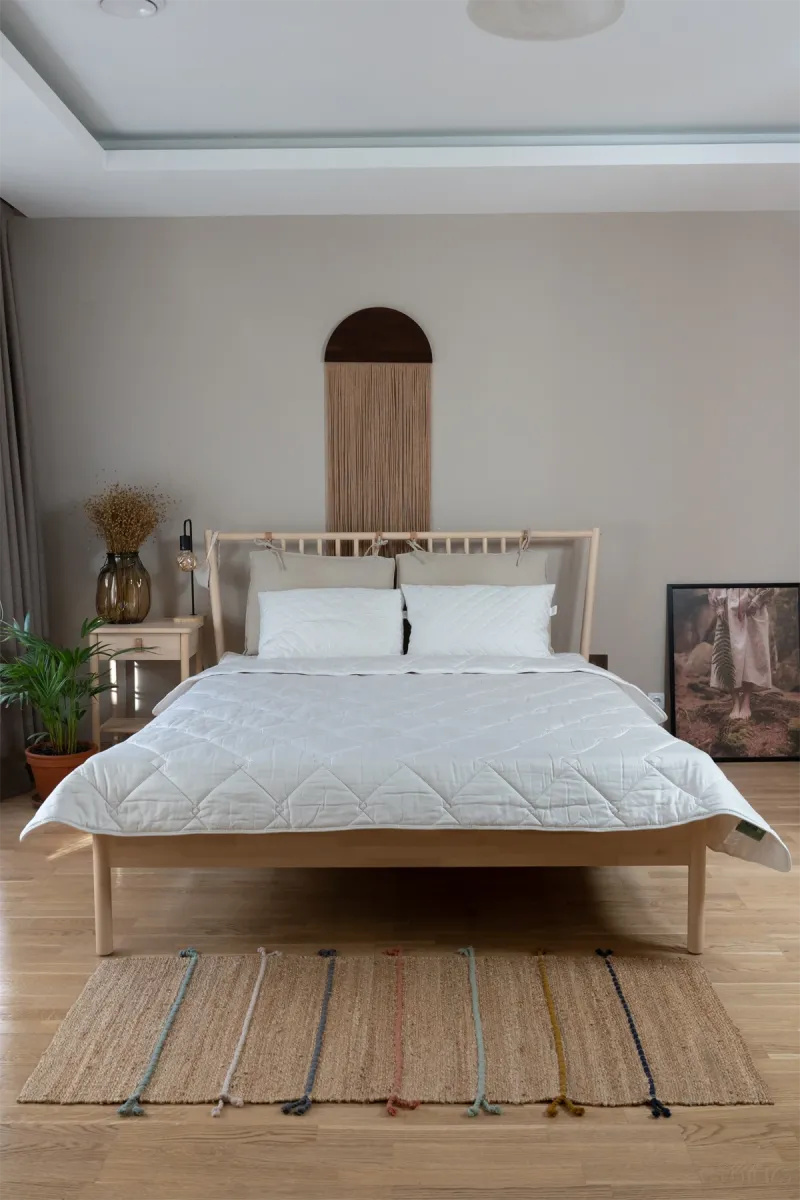 Ковдра Cozy Cloud, бавовняна, біла_3
