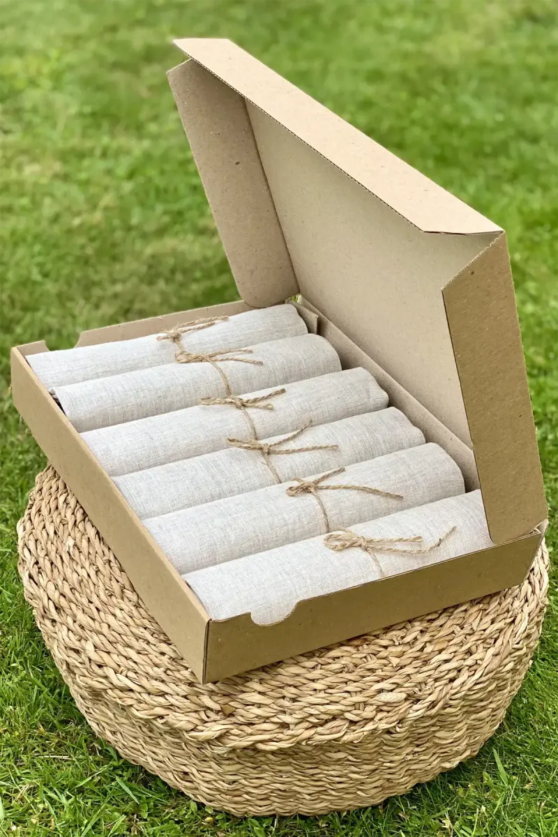 Салфетки Delight Hemp set, конопляные, натуральные, 6 шт._2