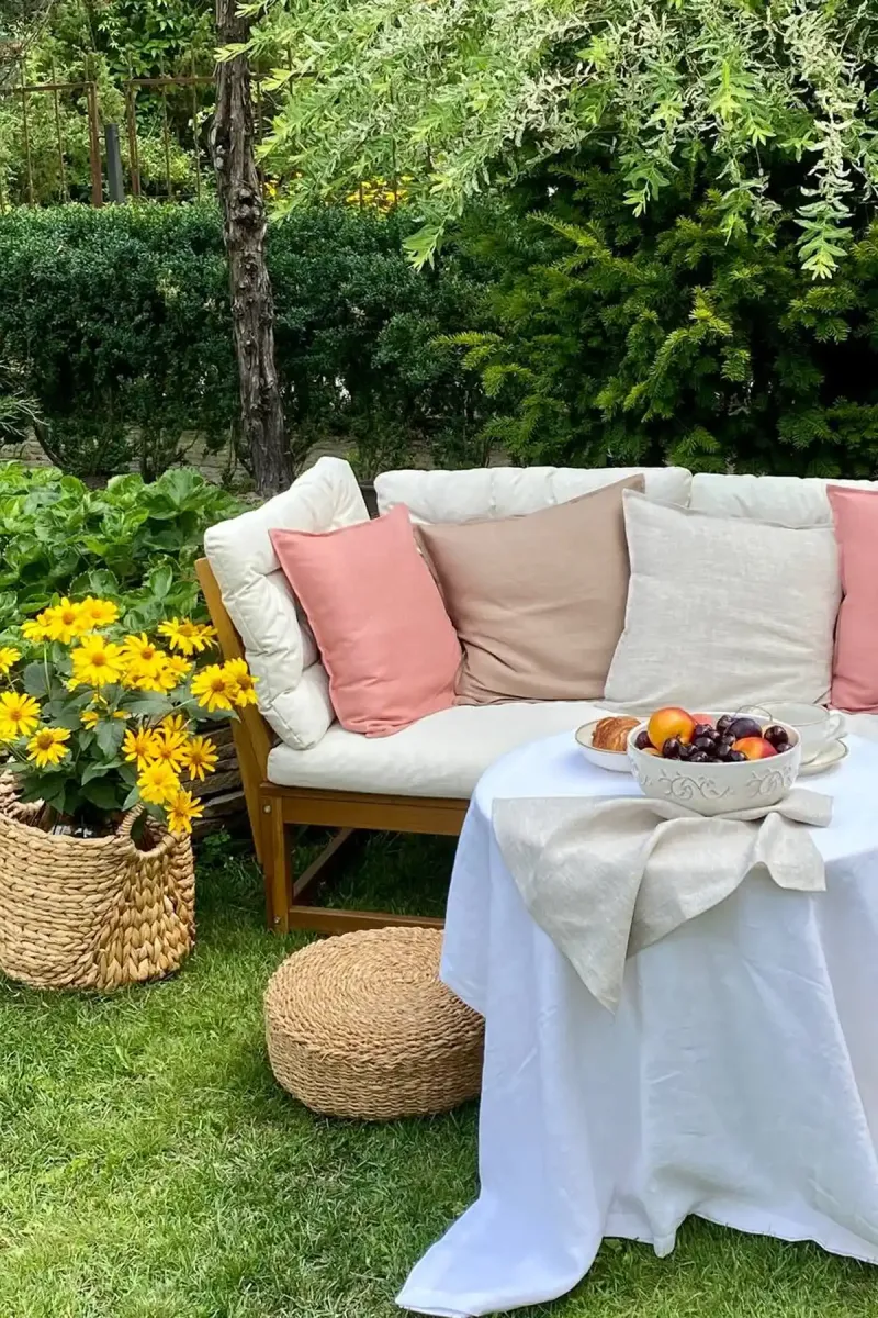 Скатерть Esthetics Linen, льняная, белая_6