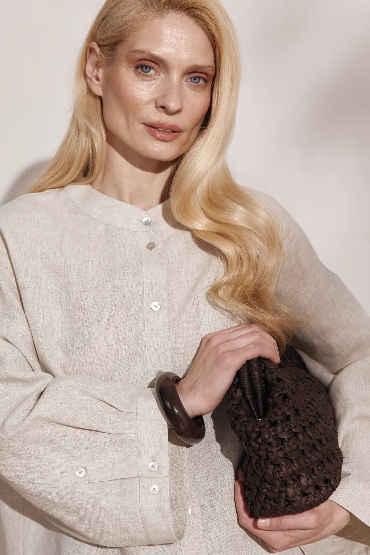 Блуза з широким рукавом Katrin, 100% конопель, натуральна_6